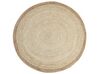Okrúhly jutový koberec ⌀ 120 cm béžový MENEMEN_843997