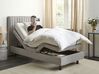 Fabric EU Small Single Adjustable Bed Grey DUKE II_910572
