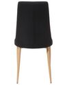 Set of 2 Fabric Dining Chairs Black CLAYTON_693388