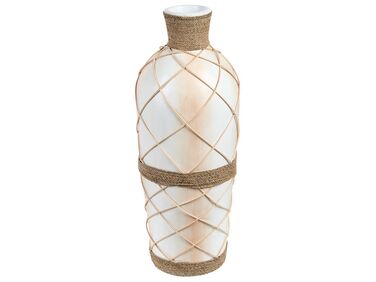 Dekorativní terakotová váza 62 cm béžová ROKAN