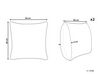 Set of 2 Fringed Cushions Leaf Pattern 60 x 60 cm Beige RUDBECKIA_877765
