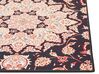 Teppich schwarz / beige 80 x 300 cm orientalisches Muster Kurzflor ARITAS_886615