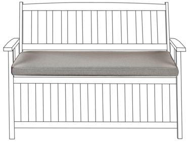 Sedací polštář na lavičku 108 x 45 cm šedý SOVANA