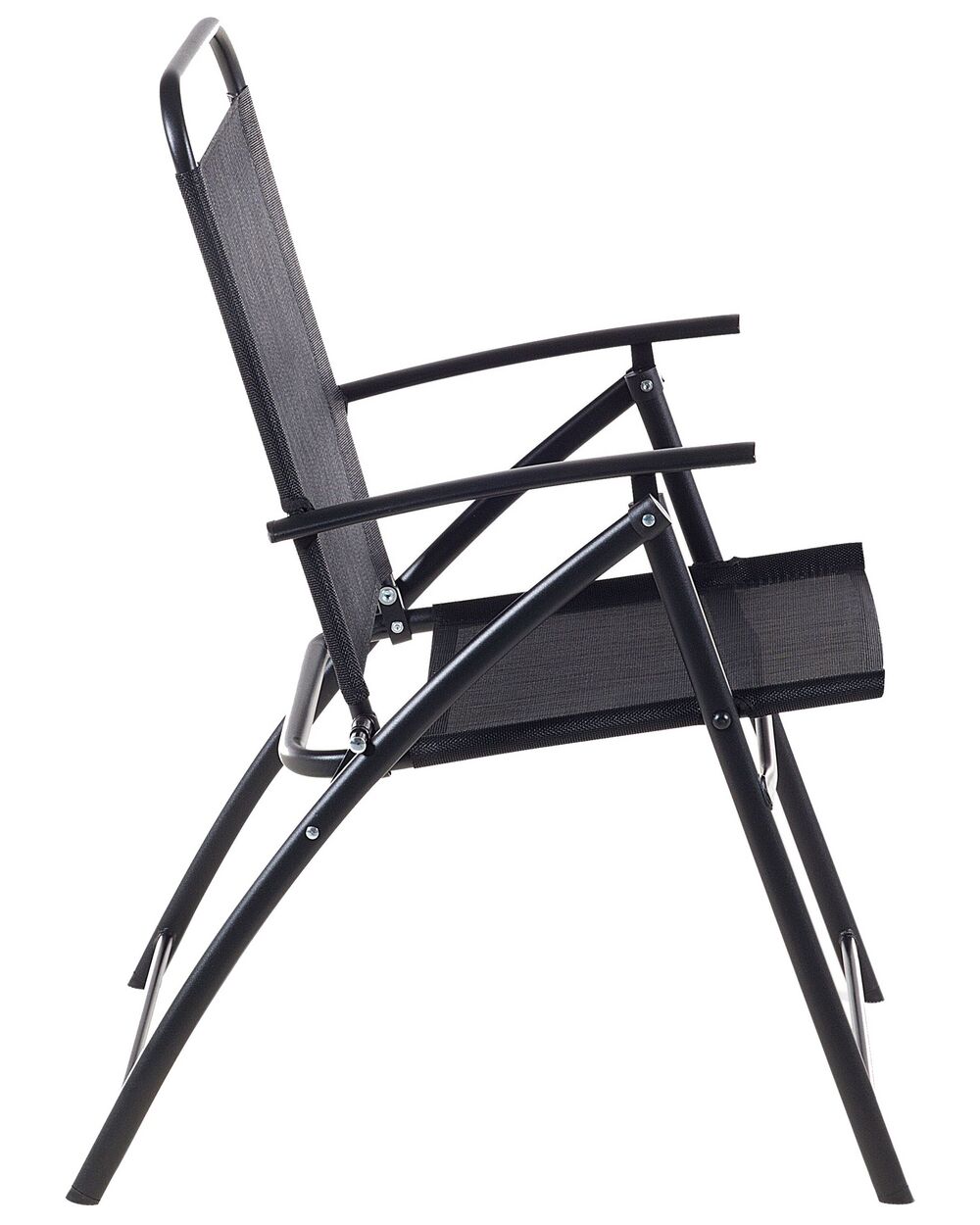 Set of 4 Garden Folding Chairs Black LIVO Beliani.co.uk