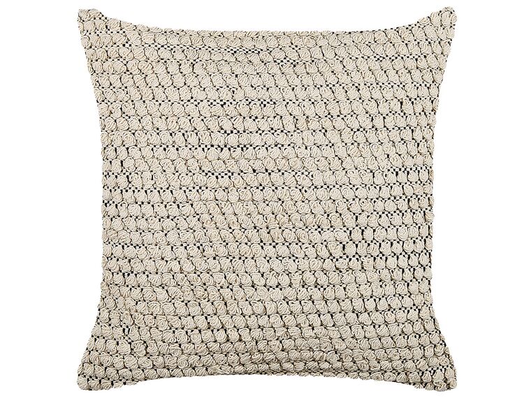 Cotton Cushion 45 x 45 cm Beige HOWEA_840072