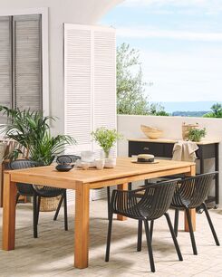 Puutarhatuoli muovi musta 4 kpl NAPOLI