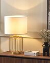Lámpara de mesa de metal blanco/dorado 58 cm THOUET_823431