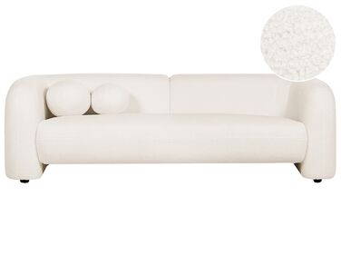 3-istuttava sohva buklee valkoinen LEIREN