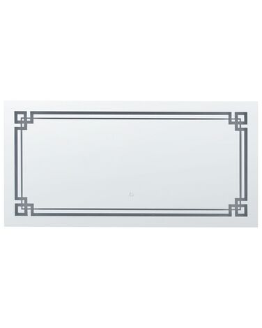 Specchio da parete LED argento 120 x 60 cm AVRANCHES