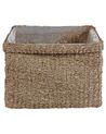 Set of 3 Seagrass Plant Pots Baskets Natural RIVULINE_825041