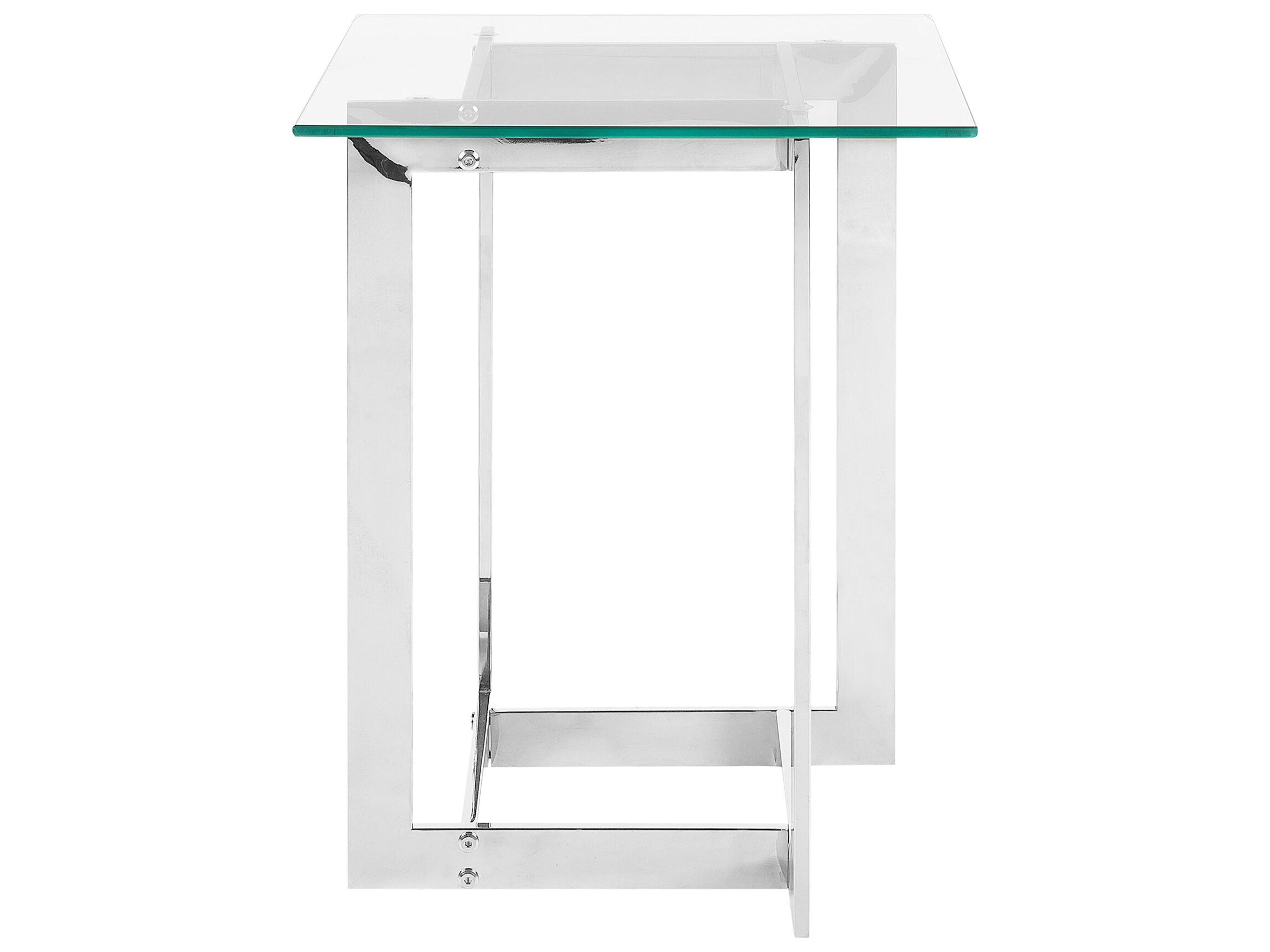 Stolik szklany srebrny CRYSTAL