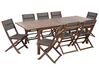 Zestaw ogrodowy akacjowy stół i 8 krzeseł ciemne drewno CESANA_868578