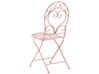Terassipöytä ja 2 tuolia metalli vaaleanpunainen ALBINIA_774559