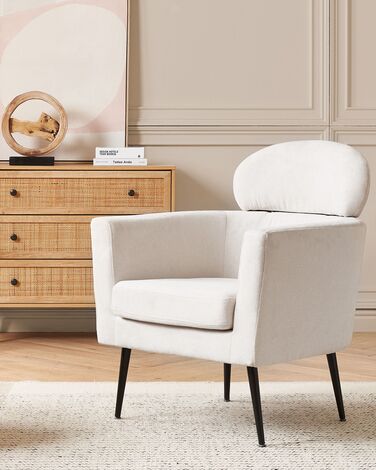 Fabric Armchair White SOBY