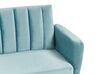 Sofa rozkładana welurowa jasnoniebieska VIMMERBY_849785