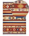 Kelim Teppich Wolle mehrfarbig 200 x 300 cm orientalisches Muster Kurzflor JRARAT_859485