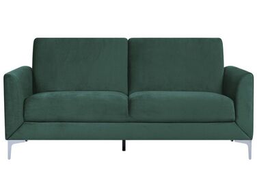 3 Seater Velvet Sofa Green FENES