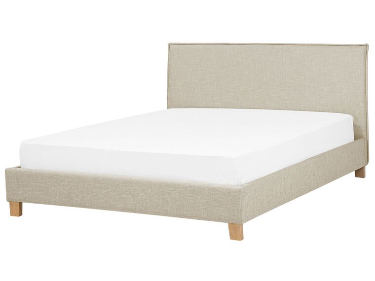 Fabric EU Super King Size Bed Beige SENNEZ_714095