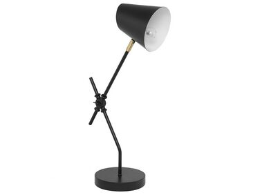 Schreibtischlampe schwarz 56 cm Glockenform HORTON
