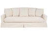 3 Seater Fabric Sofa Beige GILJA_742330