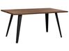 	Mesa de comedor madera oscura/negro 160 x 90 cm WITNEY_755623