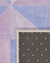 Teppich blau-grau 160 x 230 cm geometrisches Muster Kurzflor KARTEPE_715495