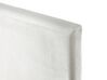 Cama de casal em veludo branco 160 x 200 cm FITOU_777111