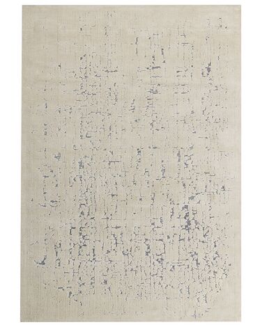 Teppich creme / grau 160 x 230 cm abstraktes Muster Kurzflor NAKUS