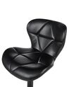 Conjunto de 2 sillas de bar de piel sintética negra VALETTA II_894651