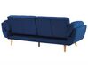 Sofá-cama em veludo azul marinho ASBY_788082