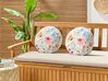 Set of 2 Outdoor Cushions Floral Pattern ⌀ 40 cm Multicolour MONESI_894860