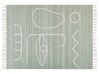 Outdoor Teppich hellgrün 140 x 200 cm abstraktes Muster Kurzflor YAVU_852476