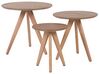 Set of 3 Coffee Tables Light Wood VEGAS_731158