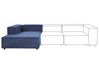 Right Hand Jumbo Cord Chaise Lounge Blue APRICA_908987