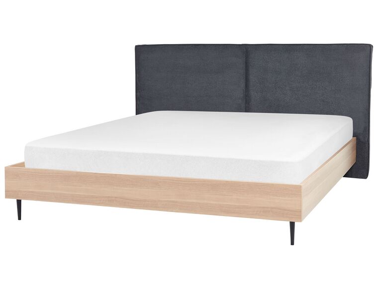 Bed stof donkergrijs 180 x 200 cm IZERNORE_863269