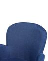 Conjunto de 2 sillas de comedor de poliéster azul marino/madera clara BROOKVILLE_696230