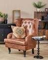 Faux Leather Wingback Chair Brown ALTA_879252