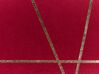 Sada 2 sametových polštářů s geometrickým vzorem 45 x 45 cm červených PINUS_810601