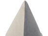 Almofada decorativa de algodão tufada em algodão creme e cinzento 45 x 45 cm ALOCASIA_835072