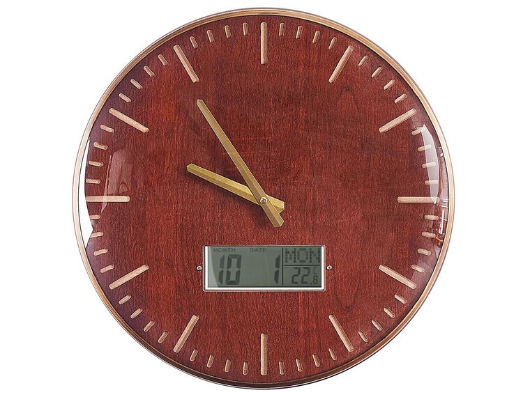 Reloj de pared marrón dorado ø43 cm BRUGG_784404