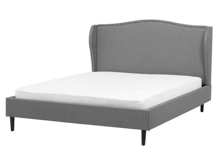 Fabric EU King Size Bed Grey COLMAR_714461
