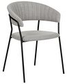 Sada 2 jídelních židlí s buklé čalouněním šedé MARIPOSA_884690