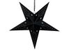 Set of 2 LED Hanging Velvet Paper Stars 45 cm Black MOTTI_835559