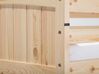 Hochbett Holz mit Bettkasten hellbraun 90 x 200 cm ALBON _883460