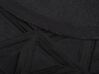  Tæppe ⌀ 140 cm sort læder KASAR_787085