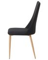 Set of 2 Fabric Dining Chairs Black CLAYTON_693386