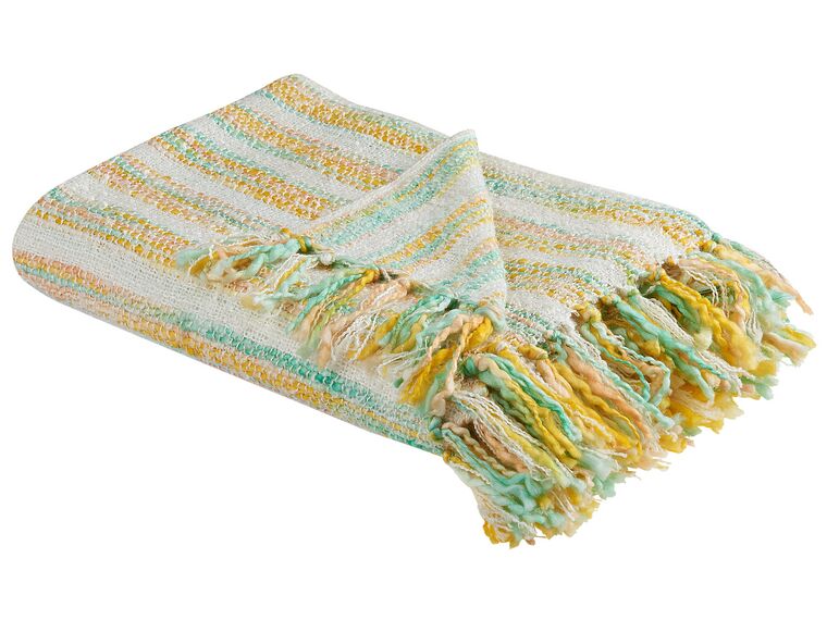 Blanket 130 x 170 cm Yellow and Green NUWAR_834446