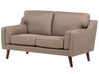 2 Seater Fabric Sofa Light Brown LOKKA_893807