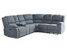 Corner Fabric Electric Recliner Sofa with USB Port Grey ROKKE_799640