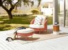 PE Rattan Garden Armchair with Ottoman Pink ARCILLE_867984